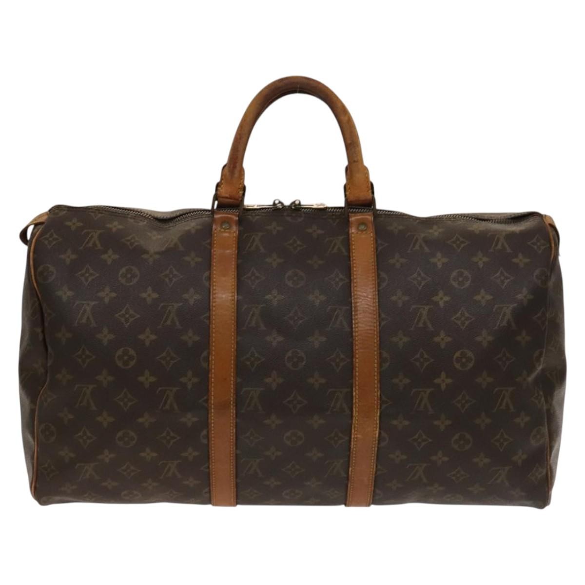 Louis Vuitton Keepall Monogram Canvas Brown Canvas Travel Bag Bag (Pre-Owned)