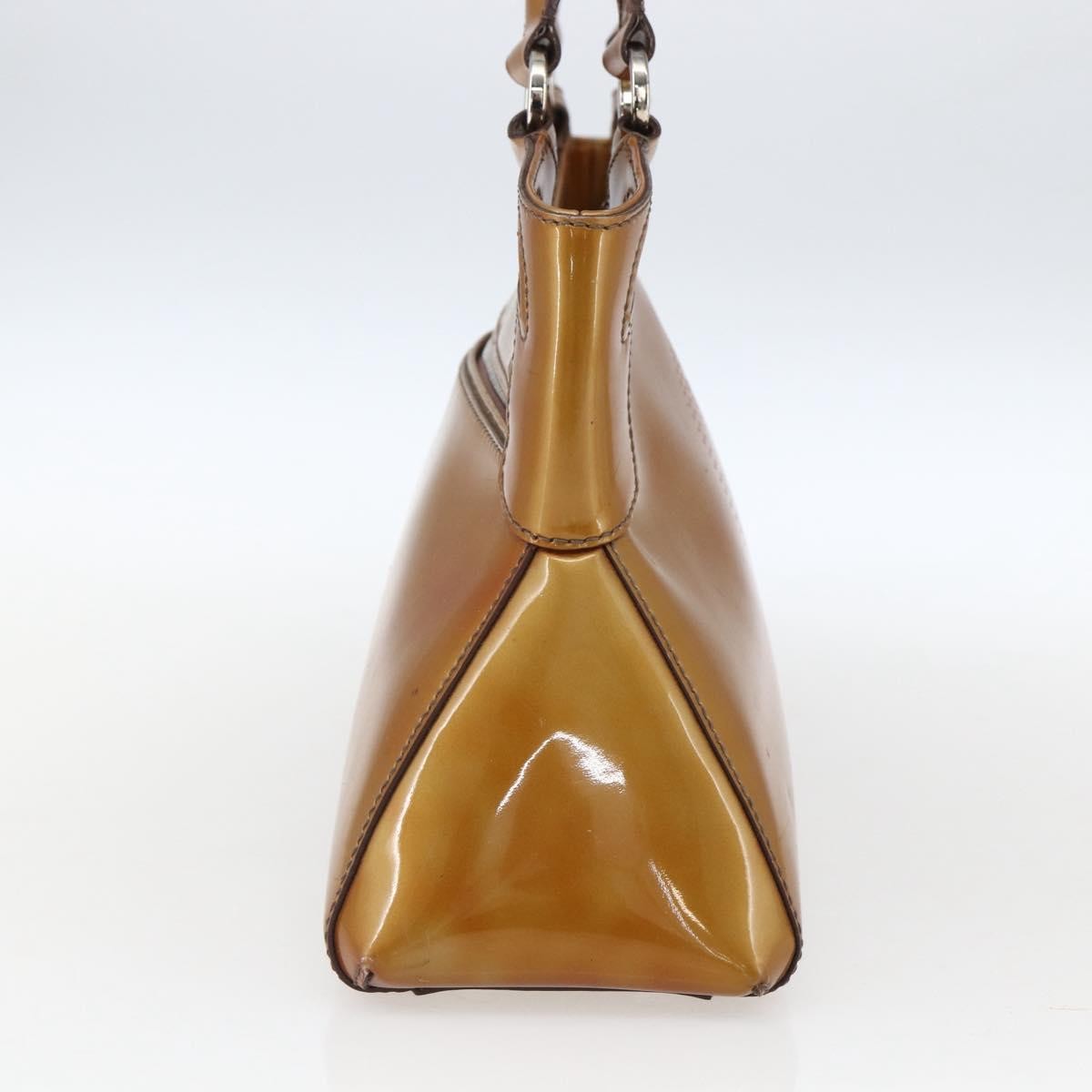 Cartier Marcello Patent Leather Yellow Patent_Leather Handbag (Pre-Owned)