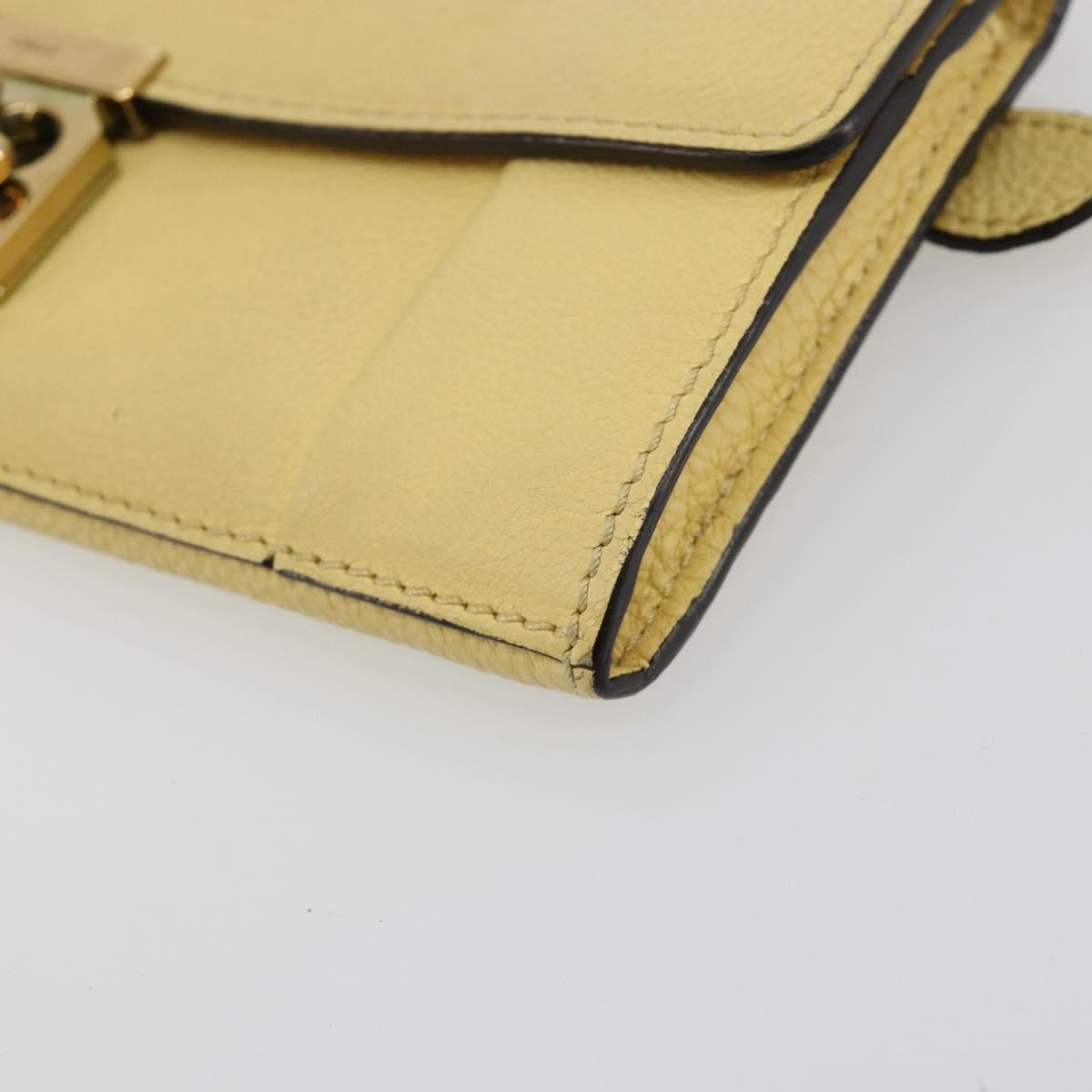 Chloe Marcie Continental Leather Yellow Leather Wallets Accessory (Pre-Owned)