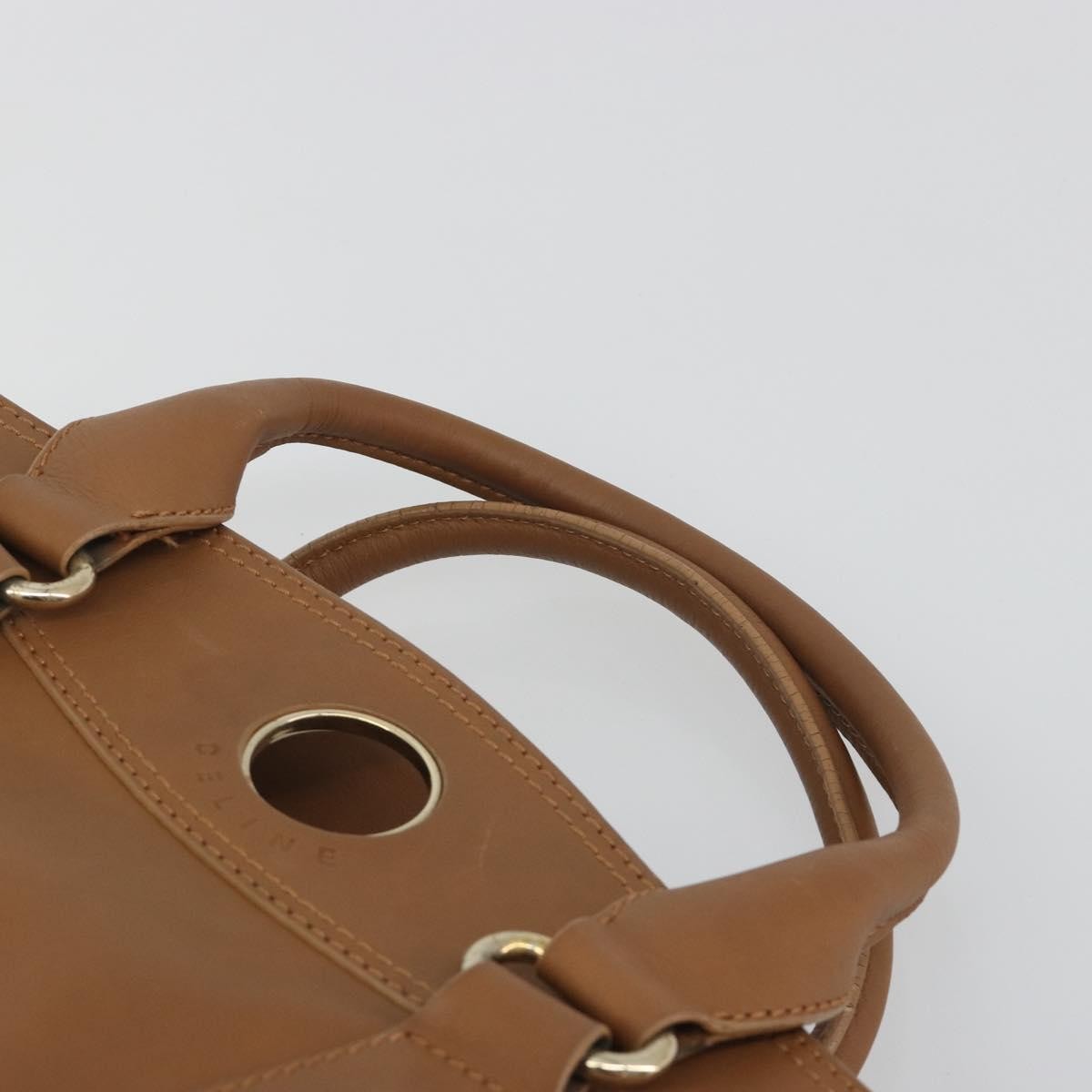 Celine Vintage Leather Brown Leather Handbag (Pre-Owned)