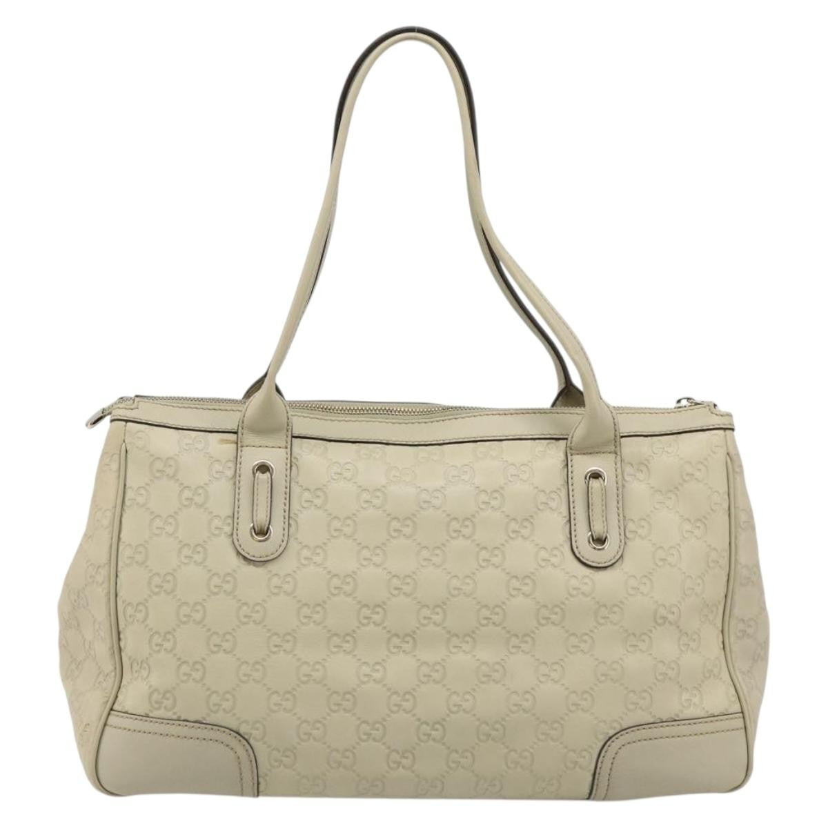 Gucci Princy Tote Guccissima Leather Beige Leather Shoulder Bag Bag (Pre-Owned)