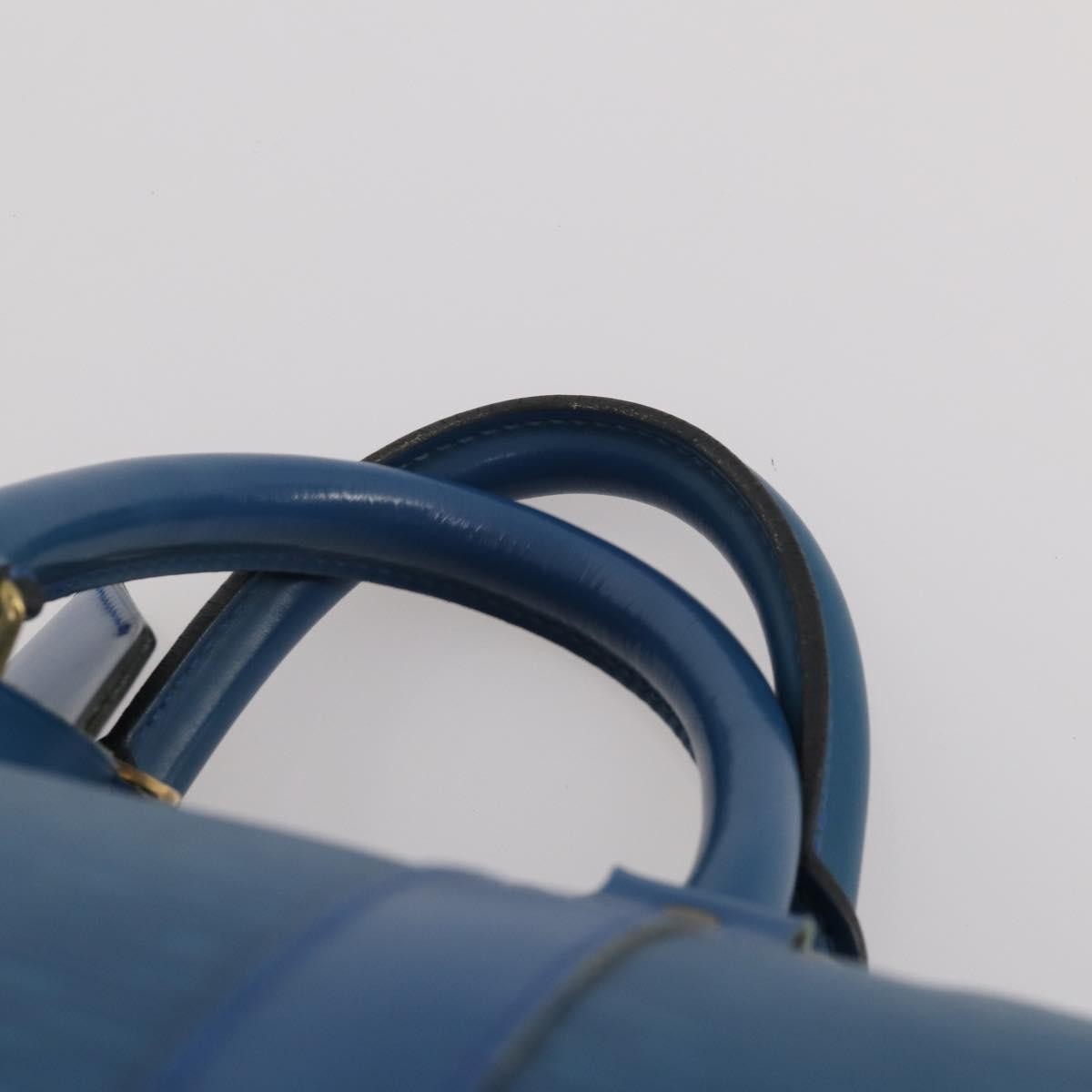 Louis Vuitton Keepall Bag Epi Leather Blue Leather Travel Bag Bag (Pre-Owned)