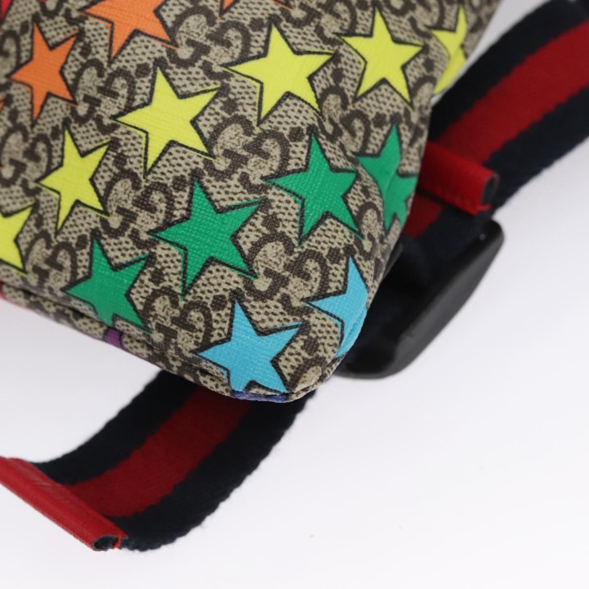 Gucci Children's Drawstring Printed Gg Coated Canvas Multicolour Canvas Backpack Bag (Pre-Owned)