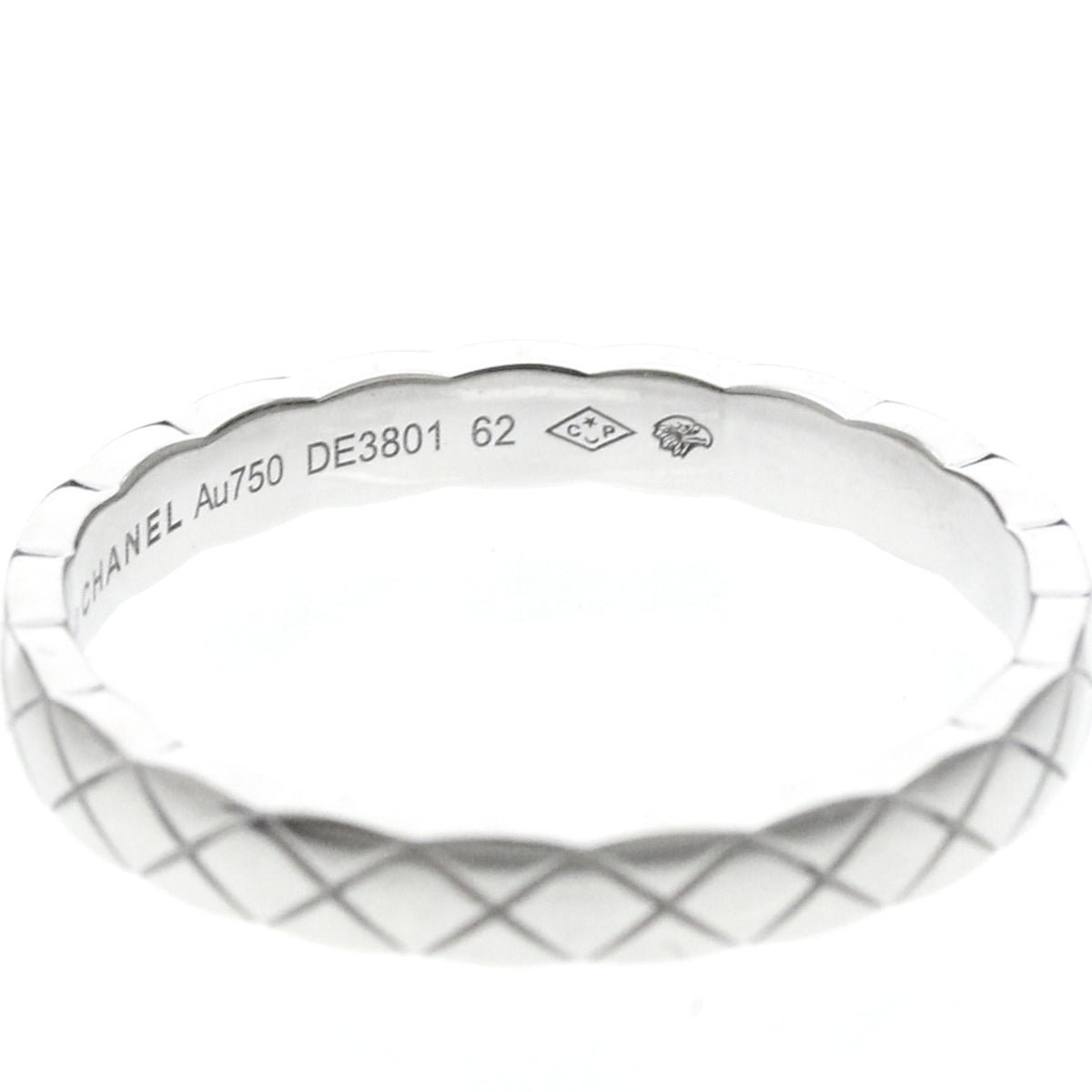 Chanel Coco Crush 18K White Gold Silver White_Gold Ring Jewelry (Pre-Owned)