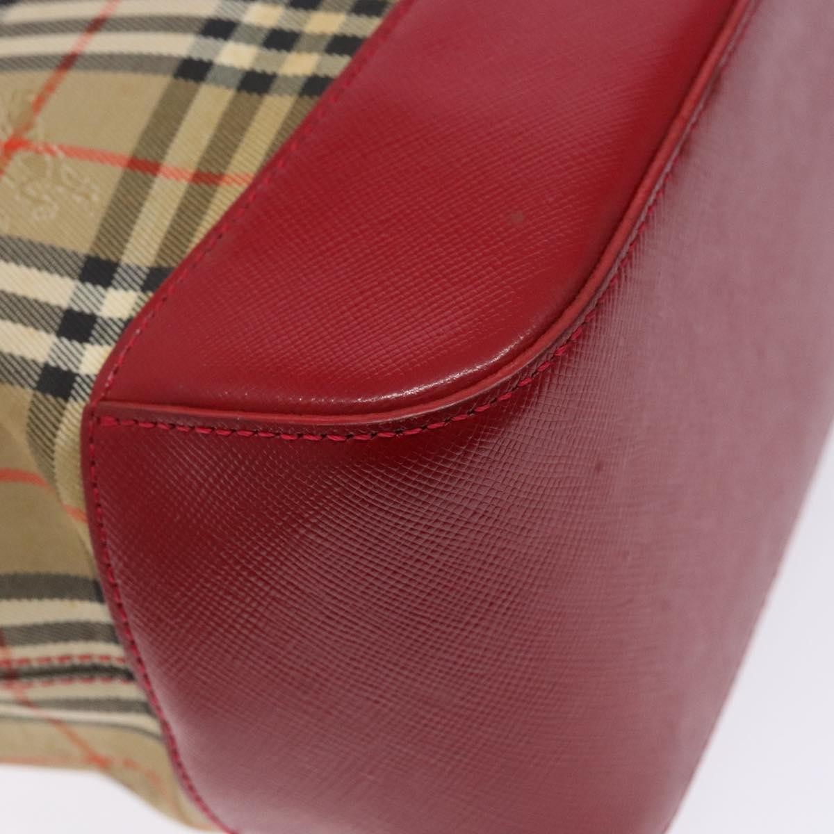 Burberry Nova Check Tote Canvas Check Pattern Beige Canvas Tote Bag Bag (Pre-Owned)