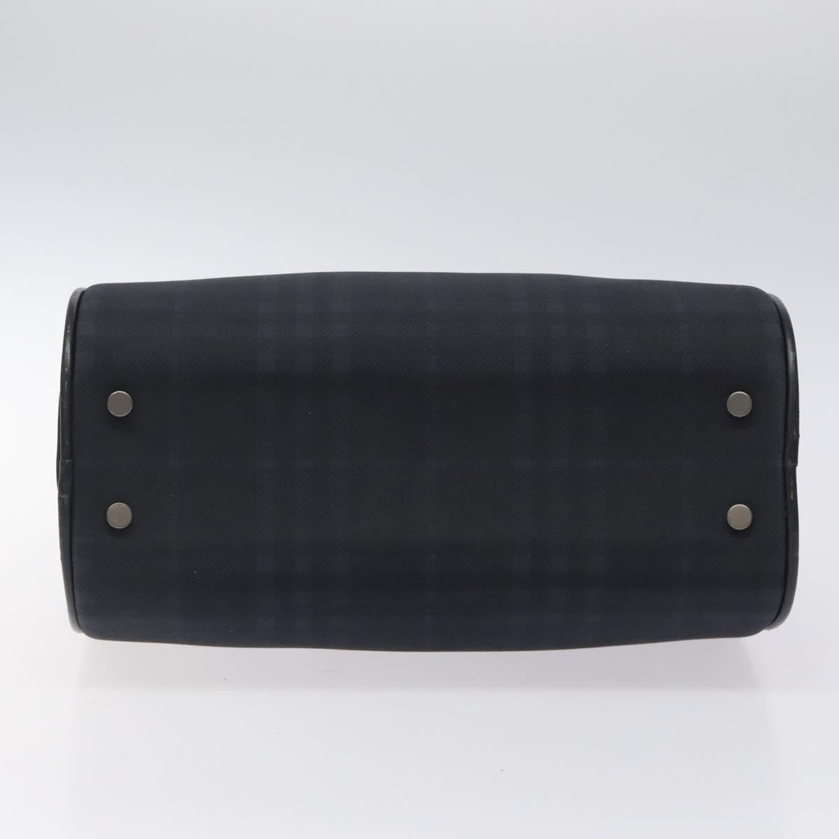 Burberry Nova Check Nova Check Canvas Navy Canvas Handbag (Pre-Owned)