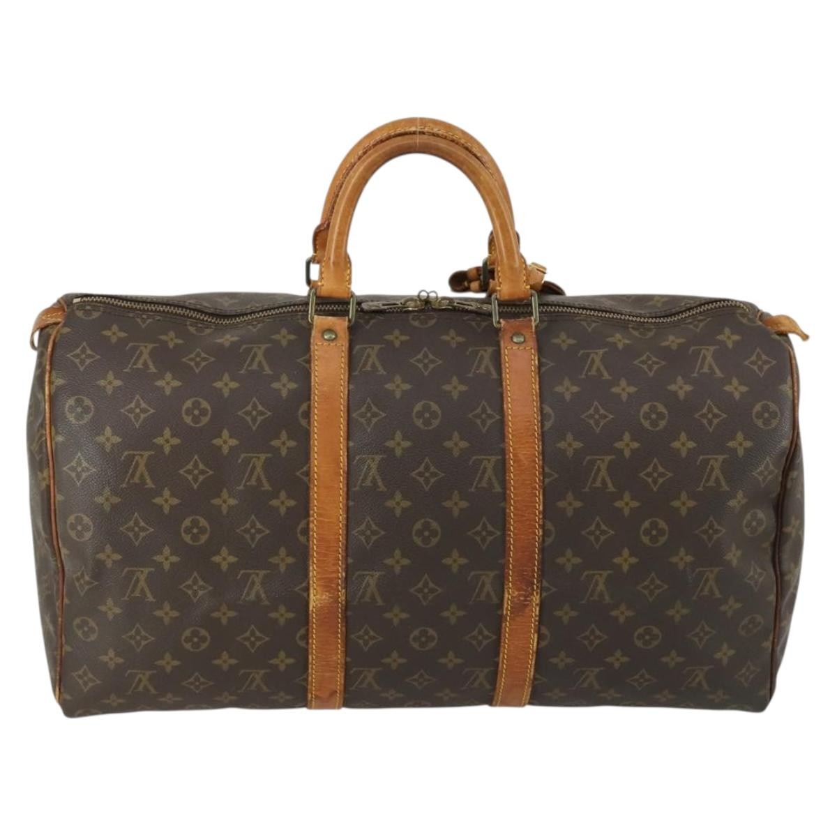 Louis Vuitton Keepall Monogram Canvas Brown Canvas Travel Bag Bag (Pre-Owned)