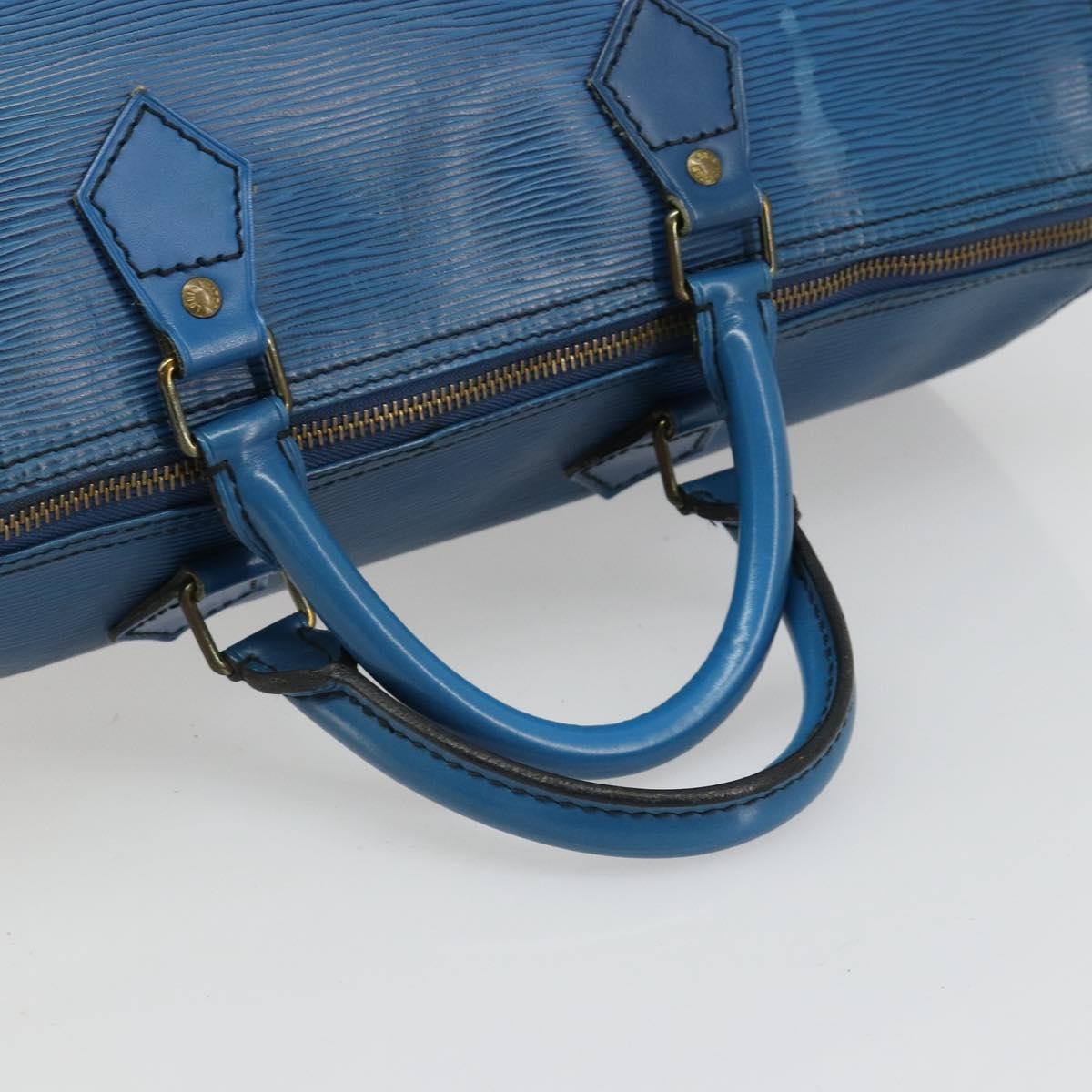 Louis Vuitton Speedy Epi Leather Blue Leather Handbag (Pre-Owned)