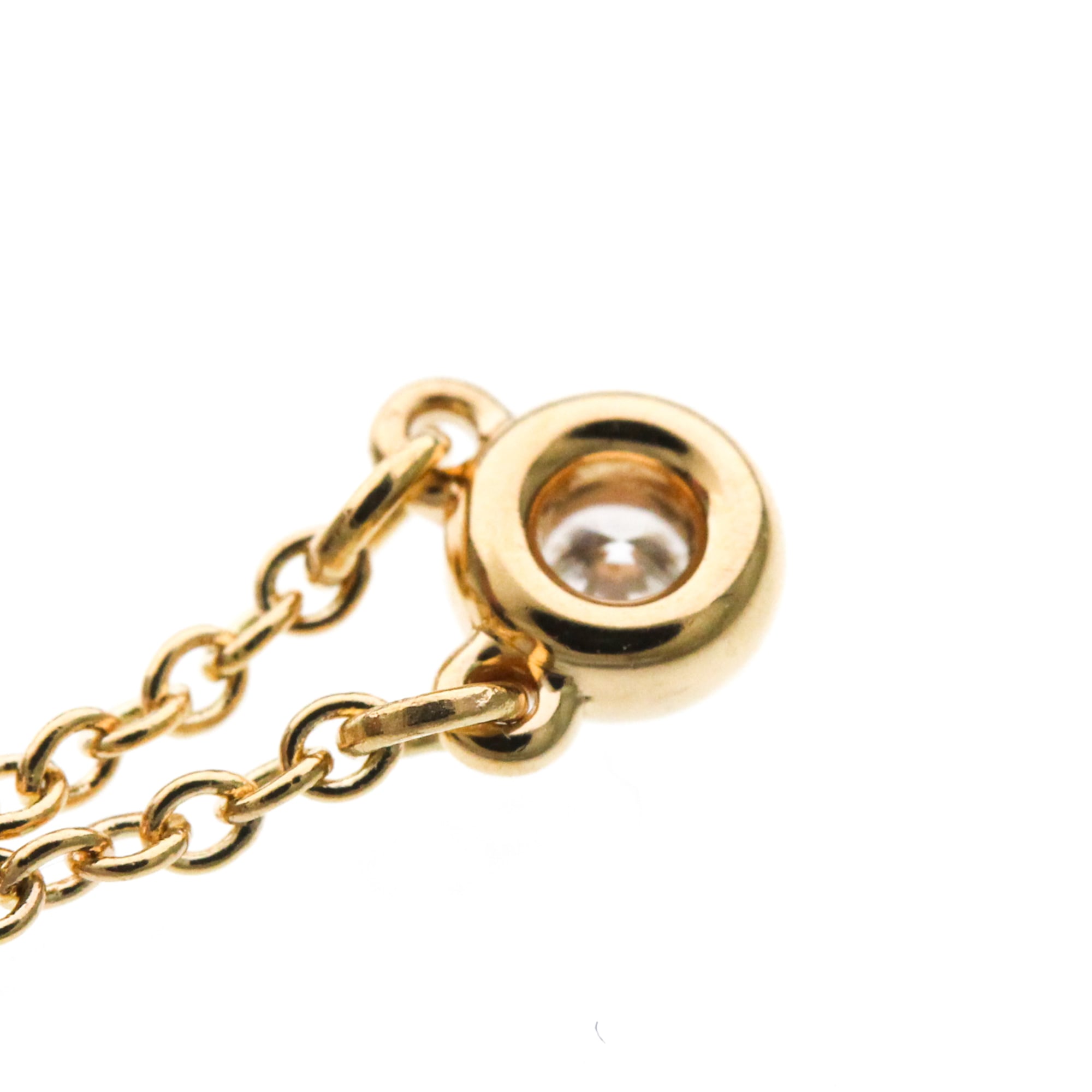Tiffany & Co. Elsa Peretti Diamonds By The Yard 18K Pink Gold With Diamond Gold Pink_Gold Necklace Jewelry (Pre-Owned)