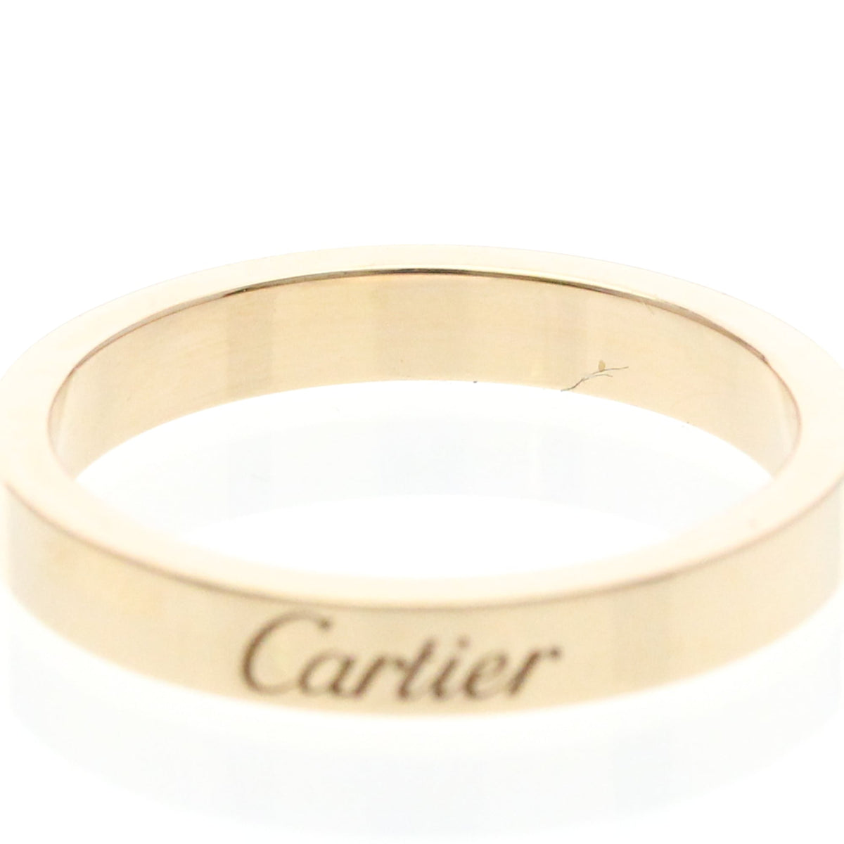 Cartier C De Cartier Wedding Band 18K Rose Gold Gold Pink_Gold Ring Jewelry (Pre-Owned)
