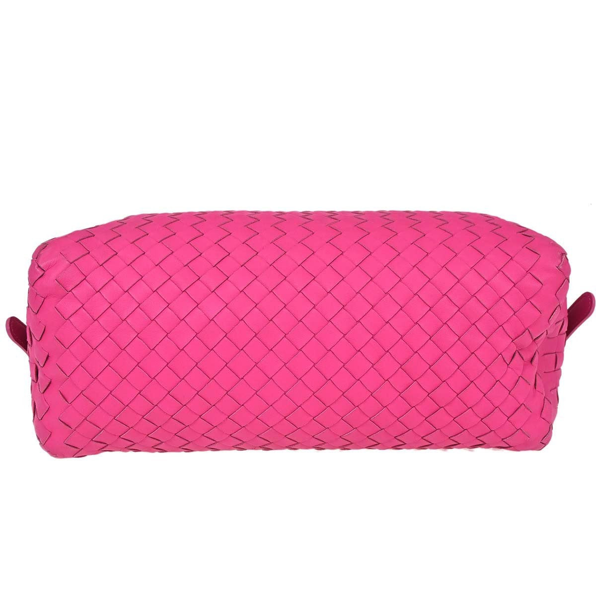 Bottega Veneta Intrecciato Leather Pink Leather Handbag (Pre-Owned)