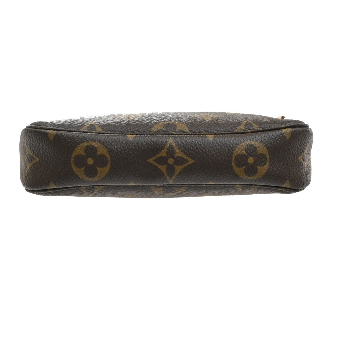 Louis Vuitton Mini Pochette Accessoires Canvas Brown Leather Clutche & Pouche Bag (Pre-Owned)