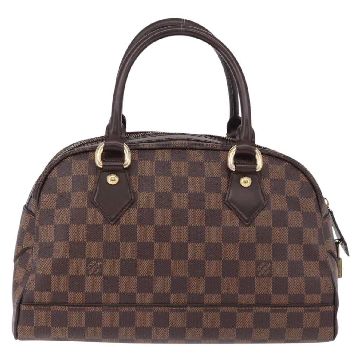 Louis Vuitton Duomo Boston Damier Ebene Brown Canvas Handbag (Pre-Owned)