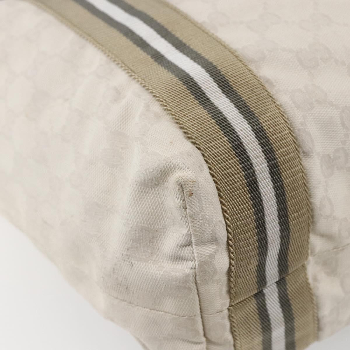 Gucci Original Web Gg Canvas Beige Canvas Tote Bag Bag (Pre-Owned)