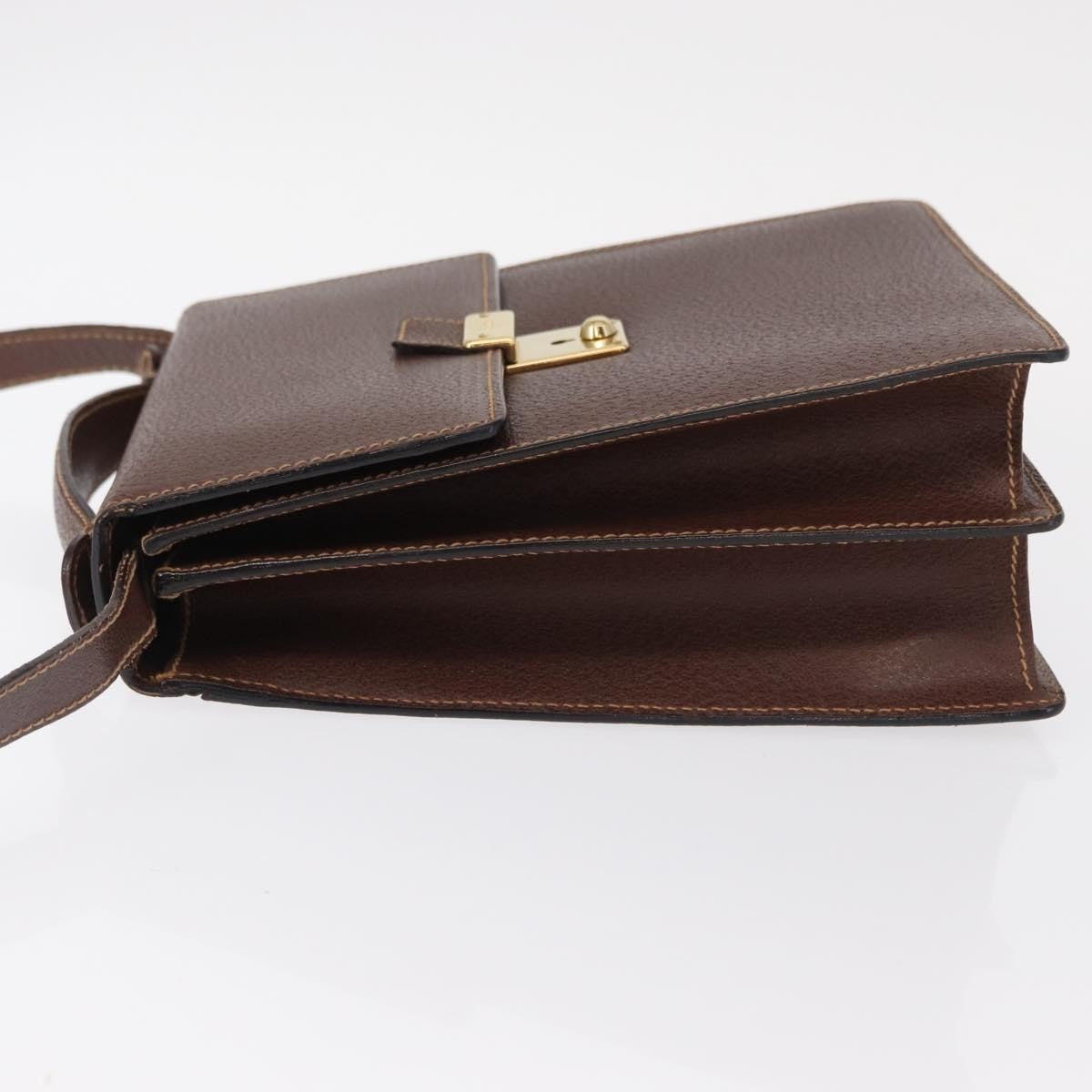 Gucci Vintage Leather Brown Leather Shoulder Bag Bag (Pre-Owned)