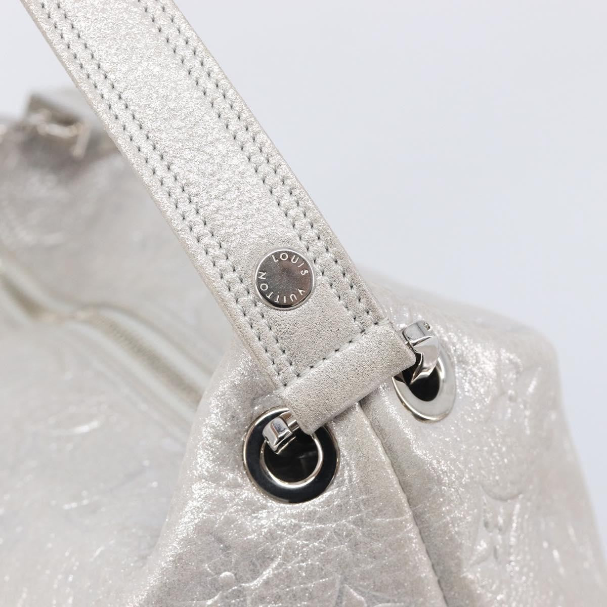 Louis Vuitton Halo Limited Edition Shimmer Monogram Embossed Leather Silver Leather Handbag (Pre-Owned)