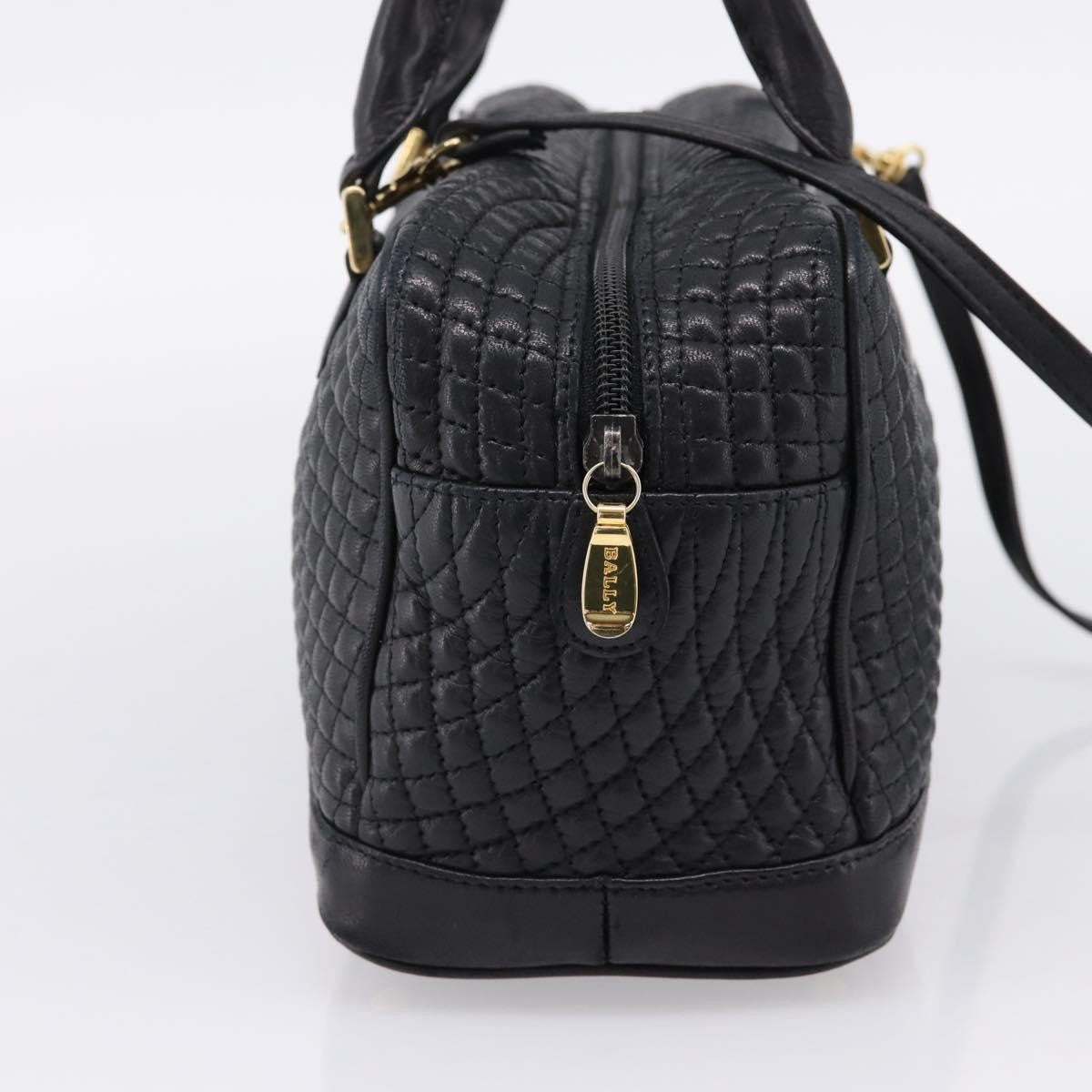 Bally Handbag Leather Black Leather Handbag (Pre-Owned)