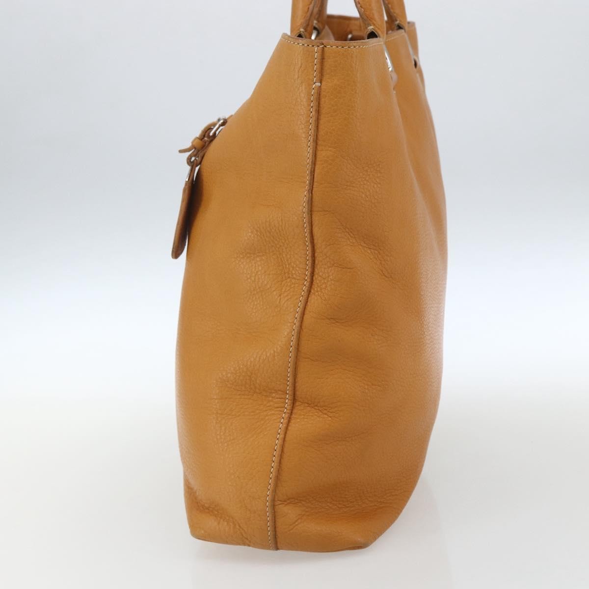 Prada Convertible Shopper Vitello Daino Brown Leather Tote Bag Bag (Pre-Owned)