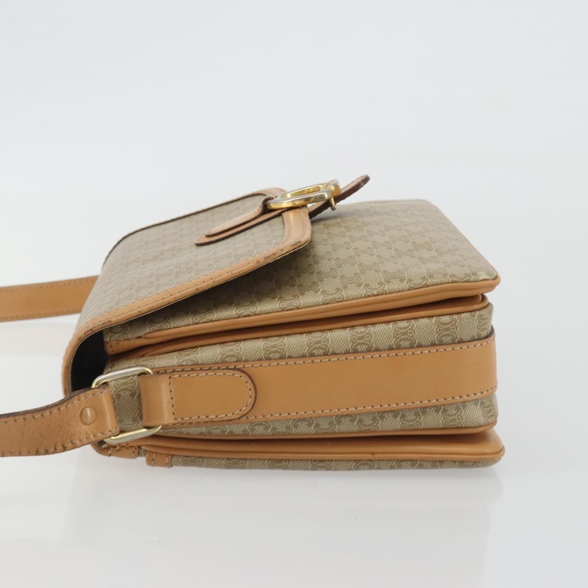 Celine Vintage Macadam Canvas And Leather Beige Canvas Shoulder Bag Bag (Pre-Owned)
