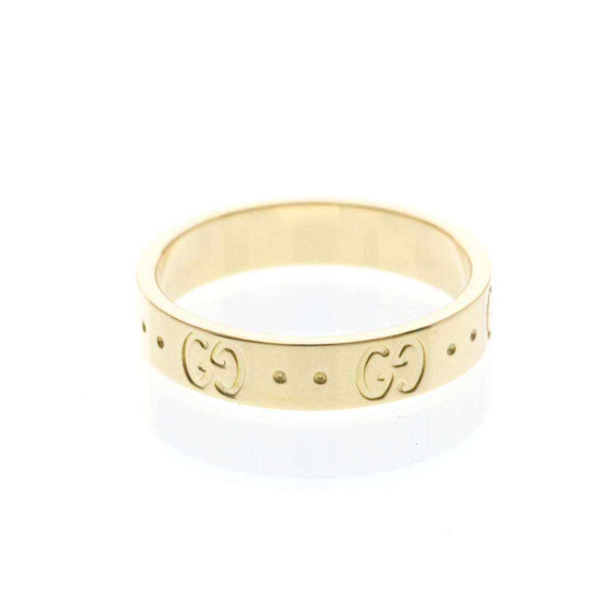Gucci Icon Band 18K Yellow Gold Gold Yellow_Gold Ring Jewelry (Pre-Owned)