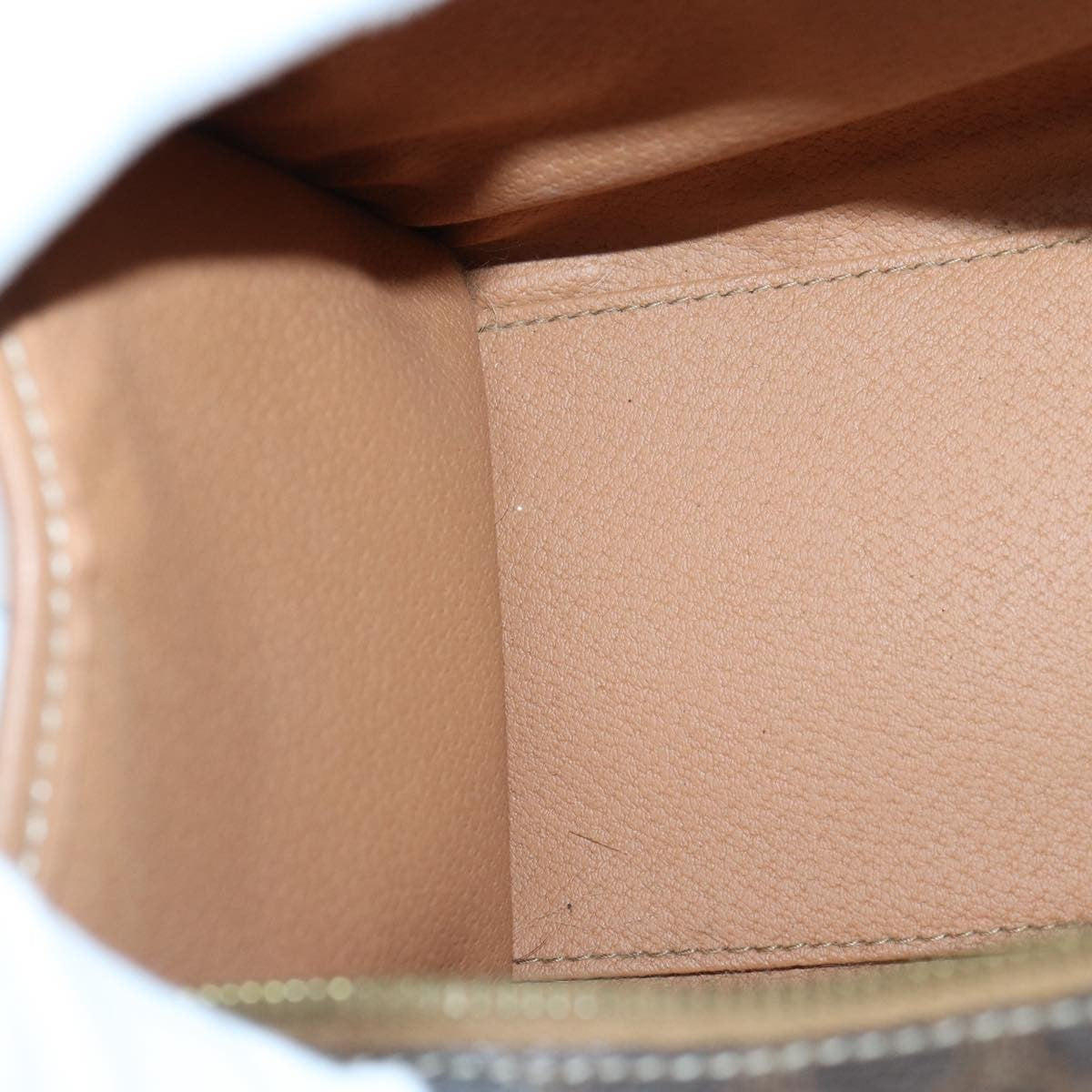 Celine Vintage Macadam Canvas And Leather Brown Canvas Handbag (Pre-Owned)