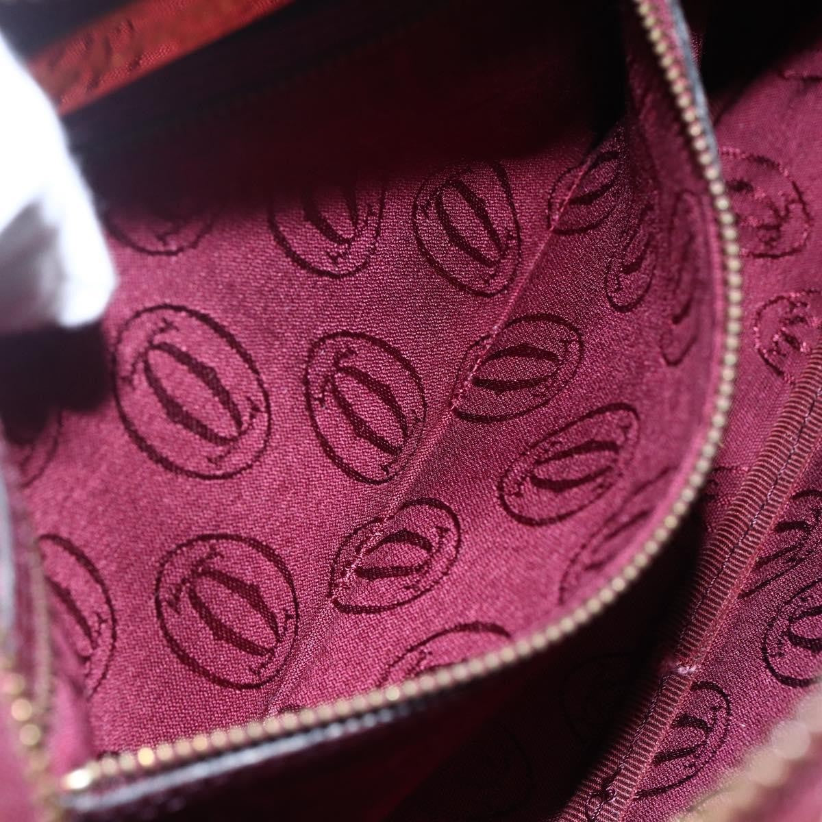 Cartier Must De Cartier Leather Burgundy Leather Bag (Pre-Owned)