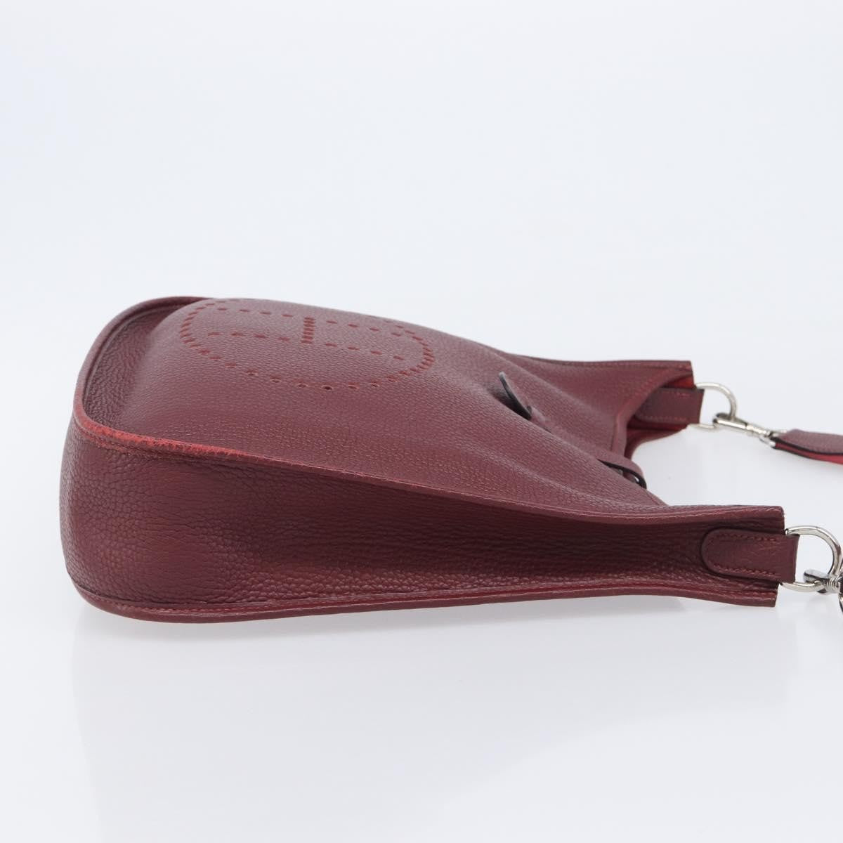 Hermes Evelyne Bag Gen I Chamonix Burgundy Leather Handbag (Pre-Owned)