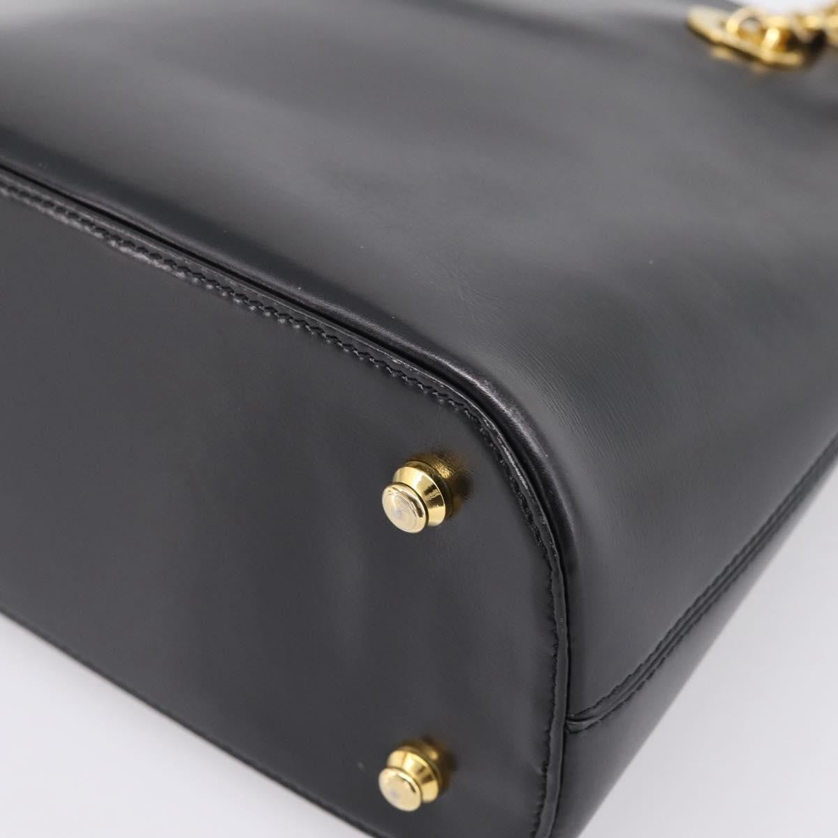 Celine Shoulder Leather Black Leather Shoulder Bag Bag (Pre-Owned)