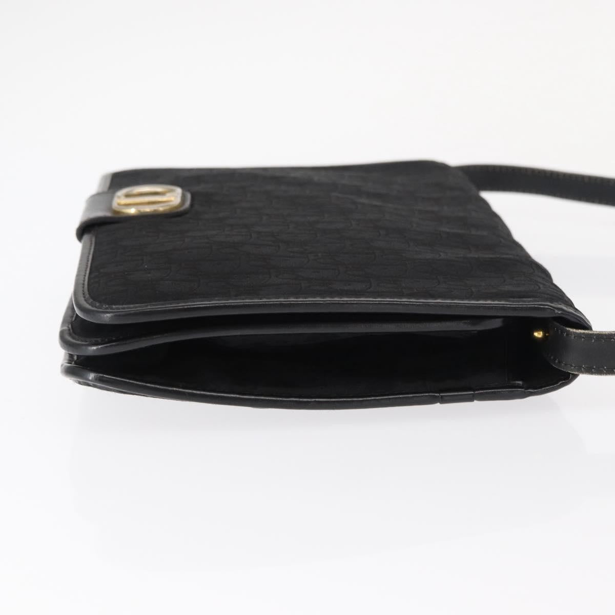 Christian Dior Vintage Cd Trotter Canvas Black Canvas Shoulder Bag Bag (Pre-Owned)