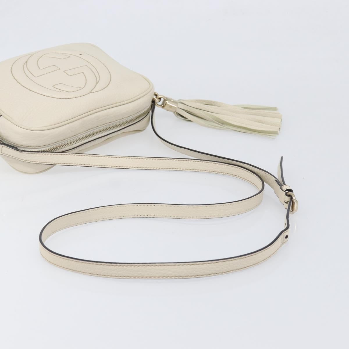 Gucci Soho Disco Leather White Leather Shoulder Bag Bag (Pre-Owned)