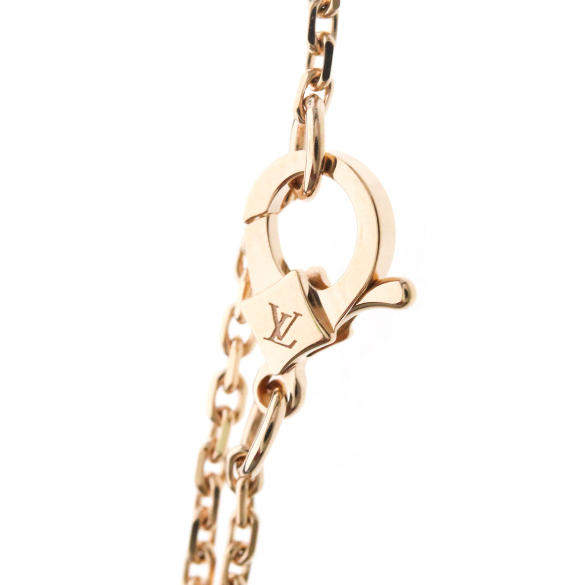 Louis Vuitton Color Blossom Lariat 18K Rose Gold With Mother Of Pearl And Diamond Gold Pink_Gold Necklace Jewelry (Pre-Owned)