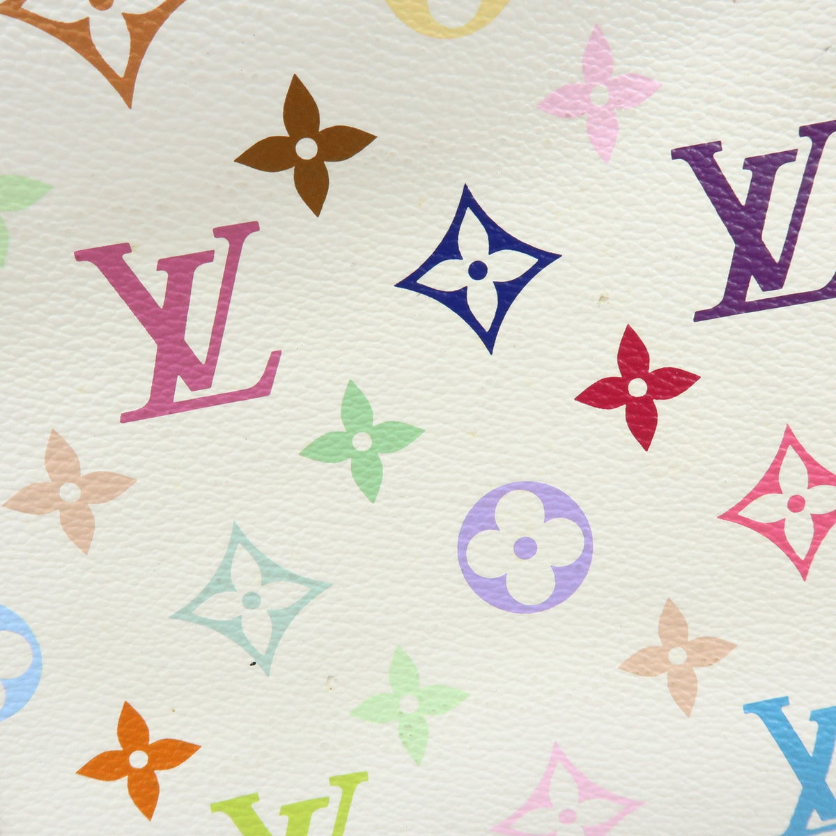 Louis Vuitton Priscilla Monogram Multicolor White Canvas Handbag (Pre-Owned)