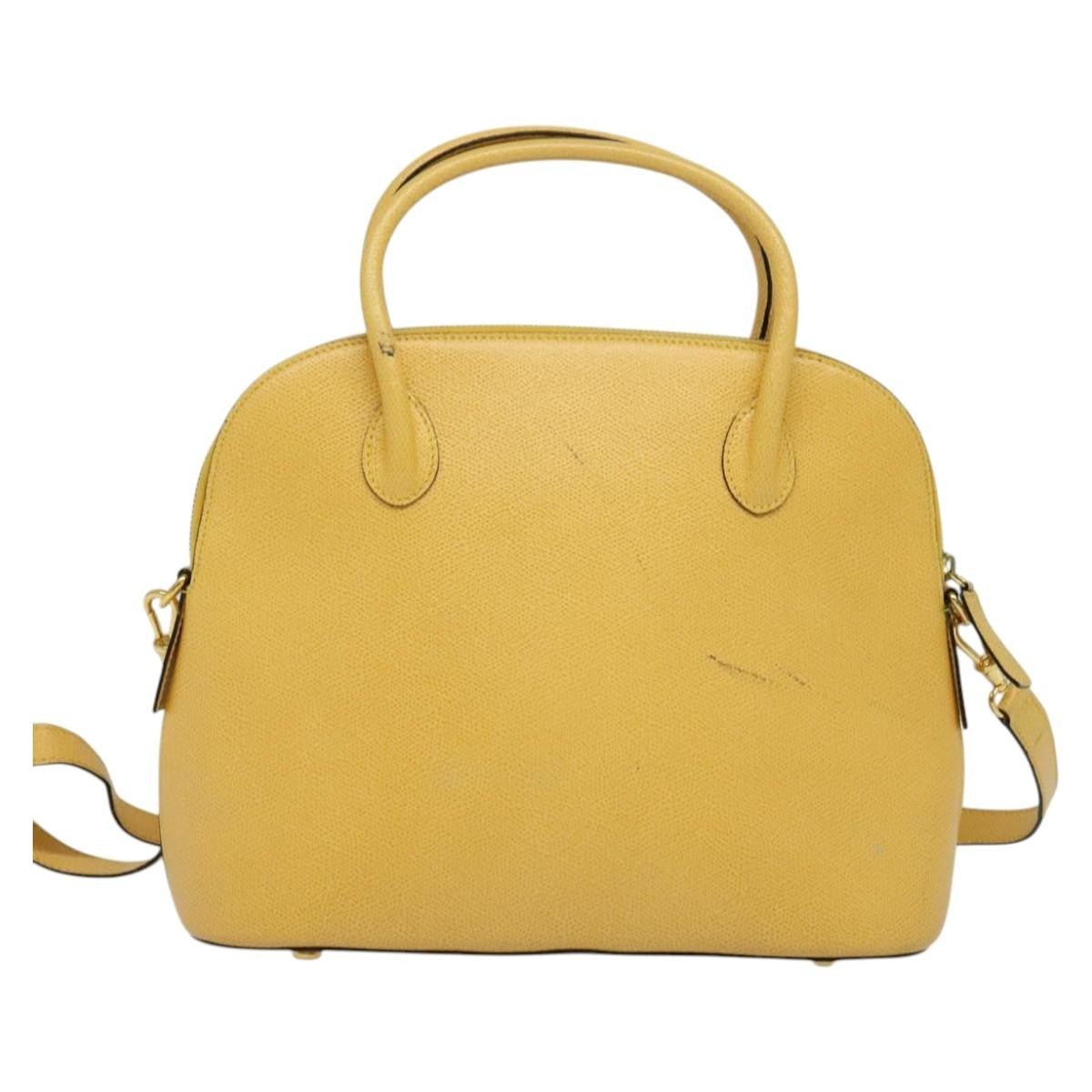 Celine Handbag Leather Yellow Leather Handbag (Pre-Owned)