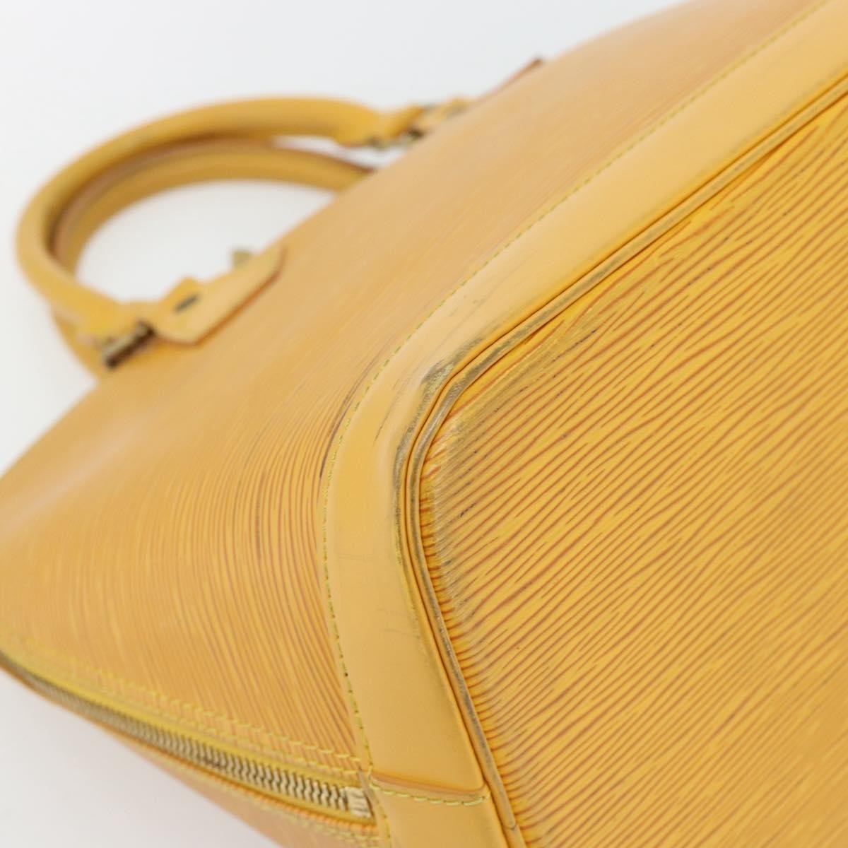 Louis Vuitton Alma Epi Leather Yellow Leather Handbag (Pre-Owned)
