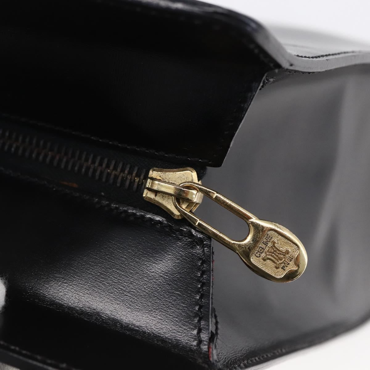Celine Tote Leather Black Leather Tote Bag Bag (Pre-Owned)