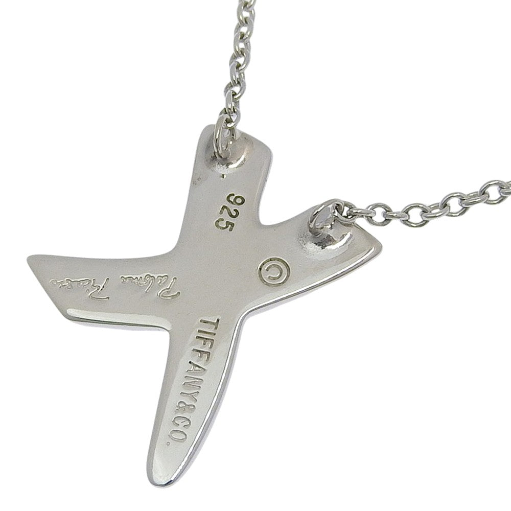 Tiffany & Co. Paloma Picasso Graffiti X Pendant Silver Silver Silver Necklace Jewelry (Pre-Owned)