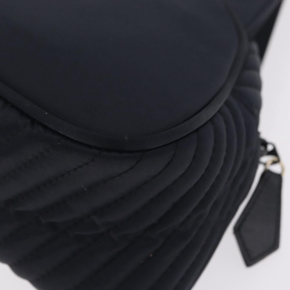 Saint Laurent Vintage Quilted Top Handle Bag Nylon Navy Nylon Handbag (Pre-Owned)