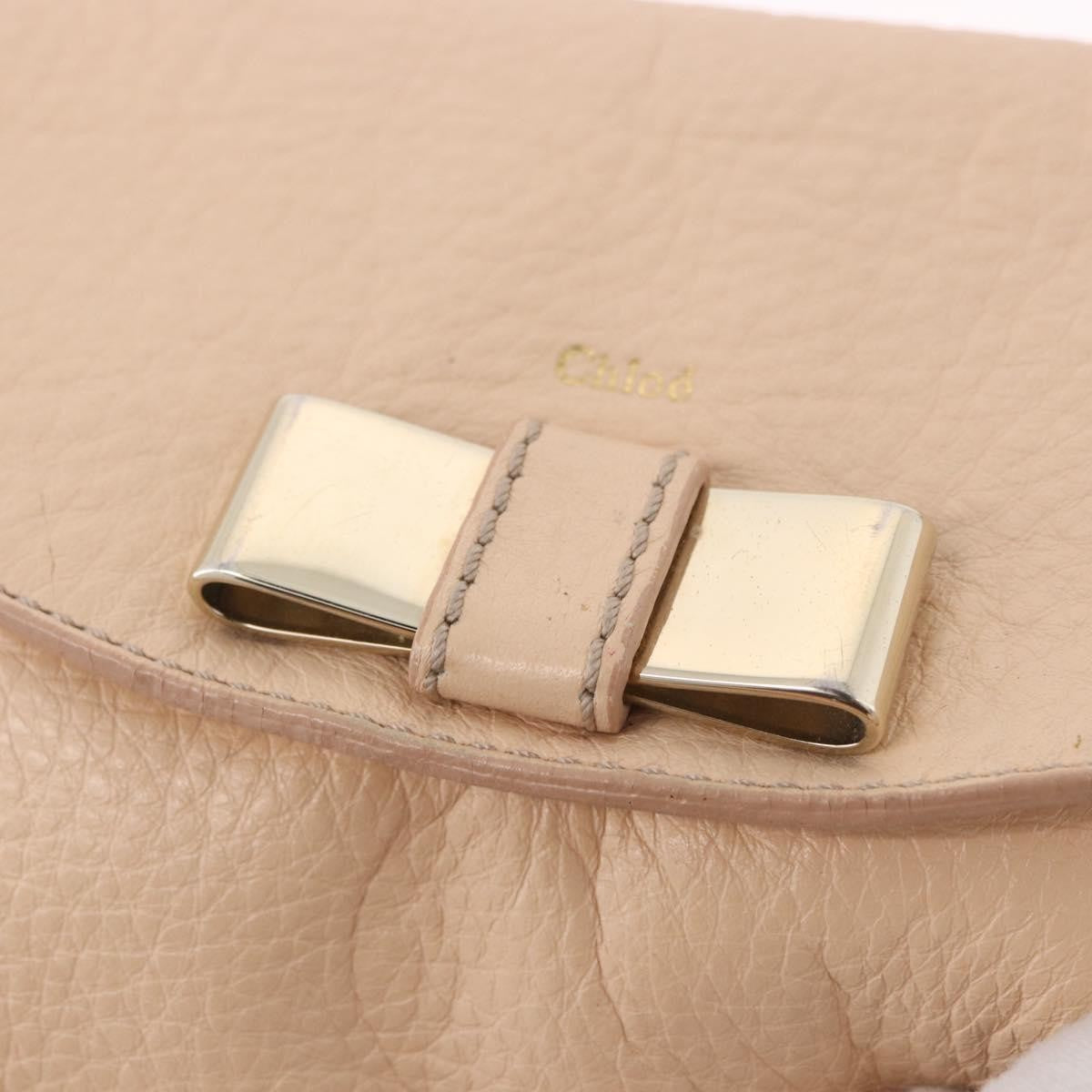 Chloe Lily Leather Beige Leather Shoulder Bag Bag (Pre-Owned)