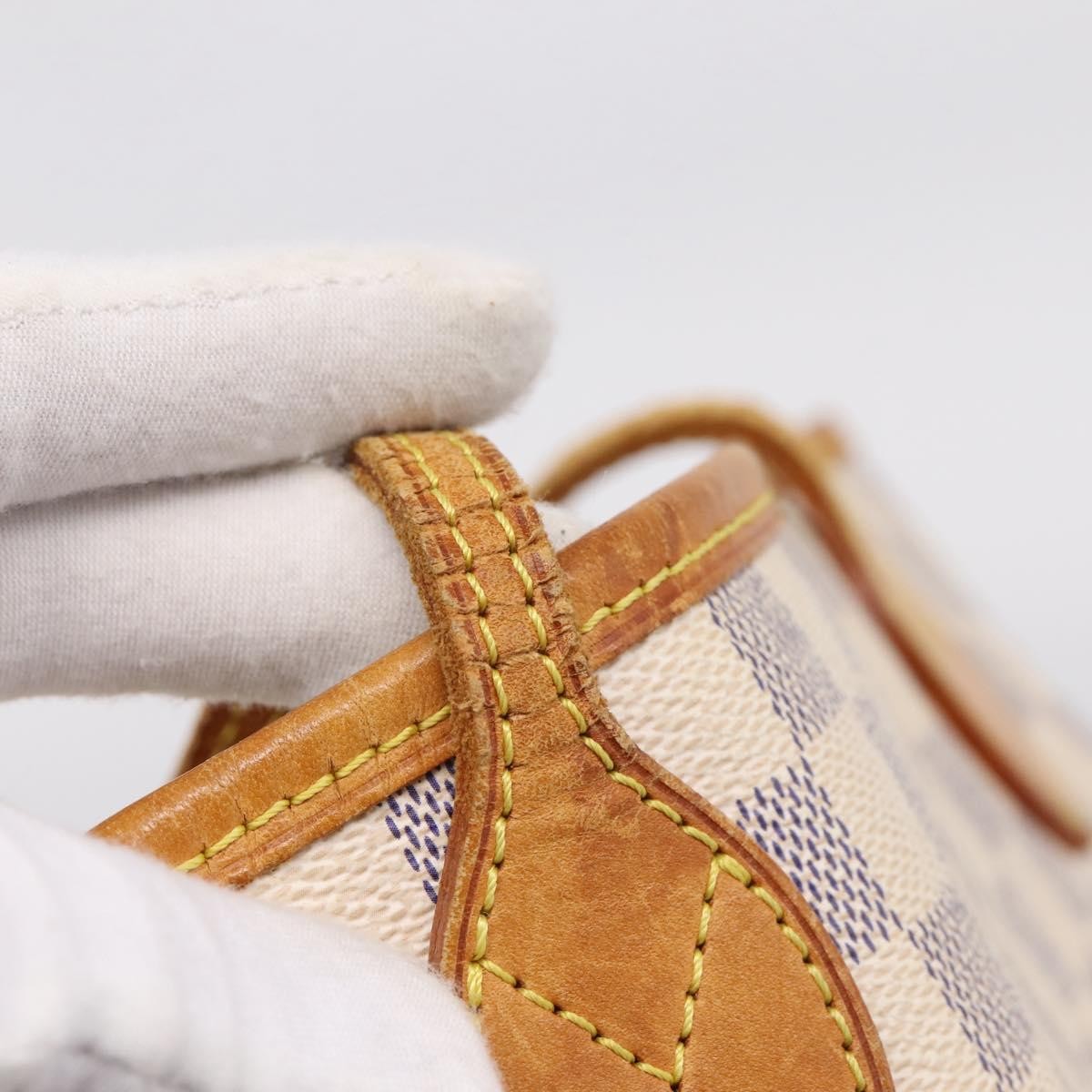 Louis Vuitton Neverfull Damier Beige Canvas Tote Bag Bag (Pre-Owned)