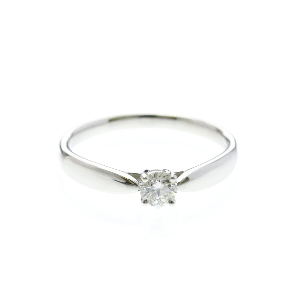 Tiffany & Co. Harmony Solitaire Platinum With Rbc Diamond Silver Platinum Ring Jewelry (Pre-Owned)