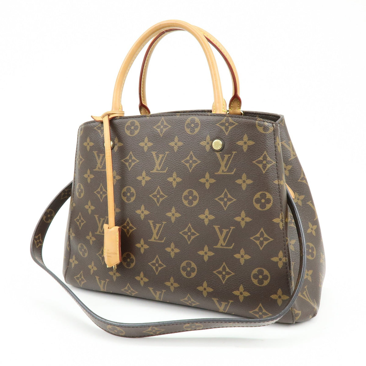Louis Vuitton Montaigne Monogram Canvas Brown Canvas Handbag (Pre-Owned)