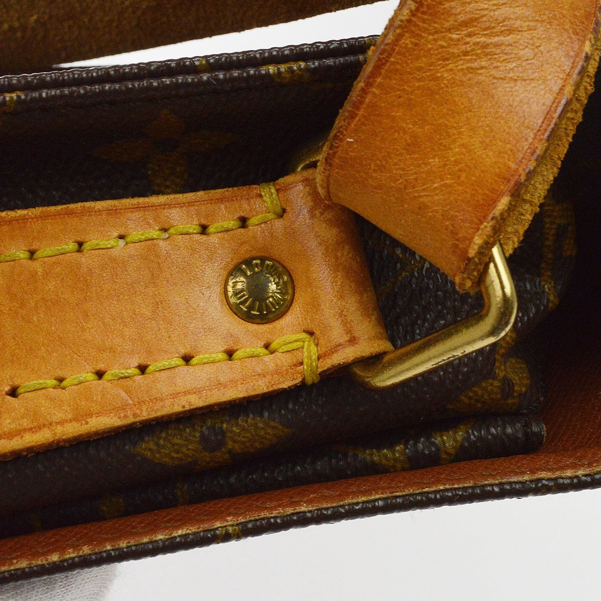 Louis Vuitton Cartouchiere Monogram Canvas Brown Canvas Handbag (Pre-Owned)