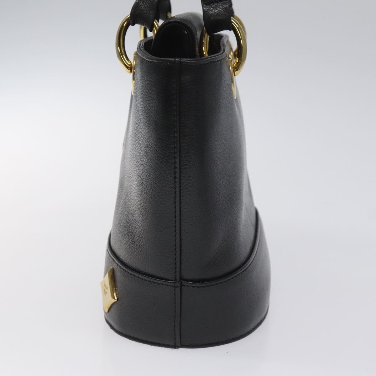 MCM Vintage Leather Black Leather Handbag (Pre-Owned)