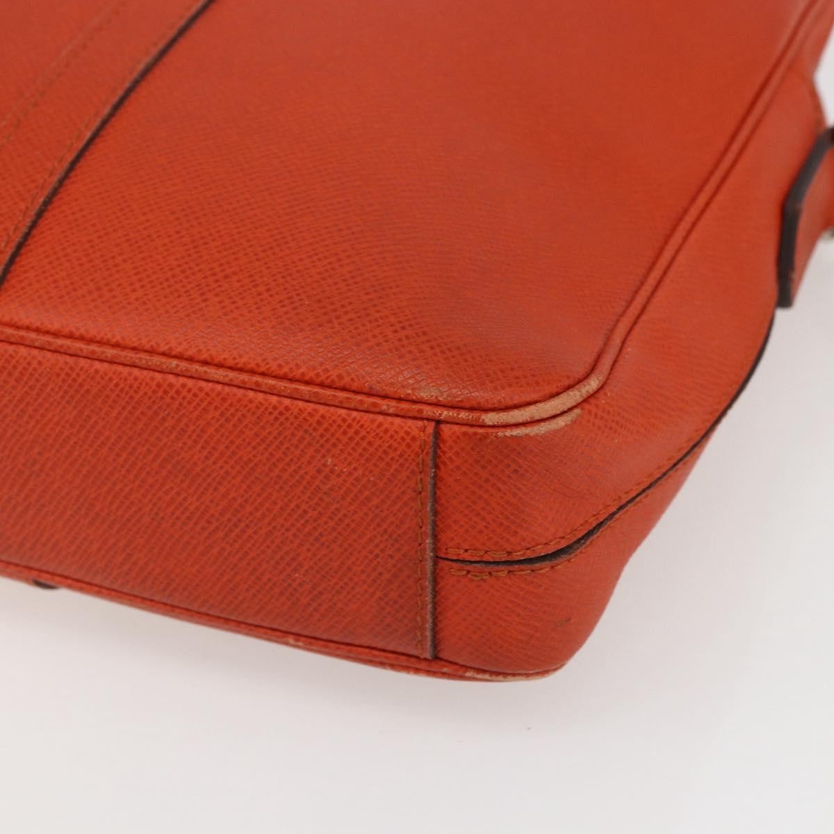 Louis Vuitton Porte-Documents Voyage Taiga Leather Orange Leather Briefcase Bag (Pre-Owned)