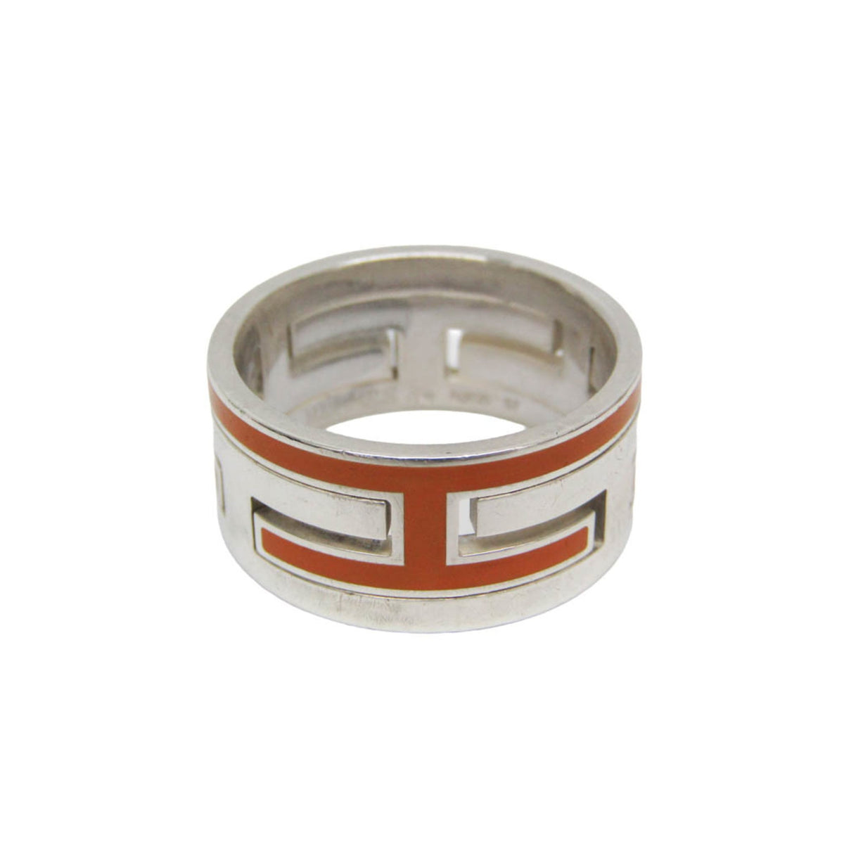 Hermes Move H Ring Silver Silver Silver Ring Jewelry (Pre-Owned)