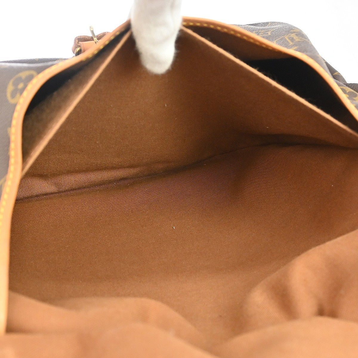 Louis Vuitton Saumur Monogram Canvas Brown Canvas Handbag (Pre-Owned)