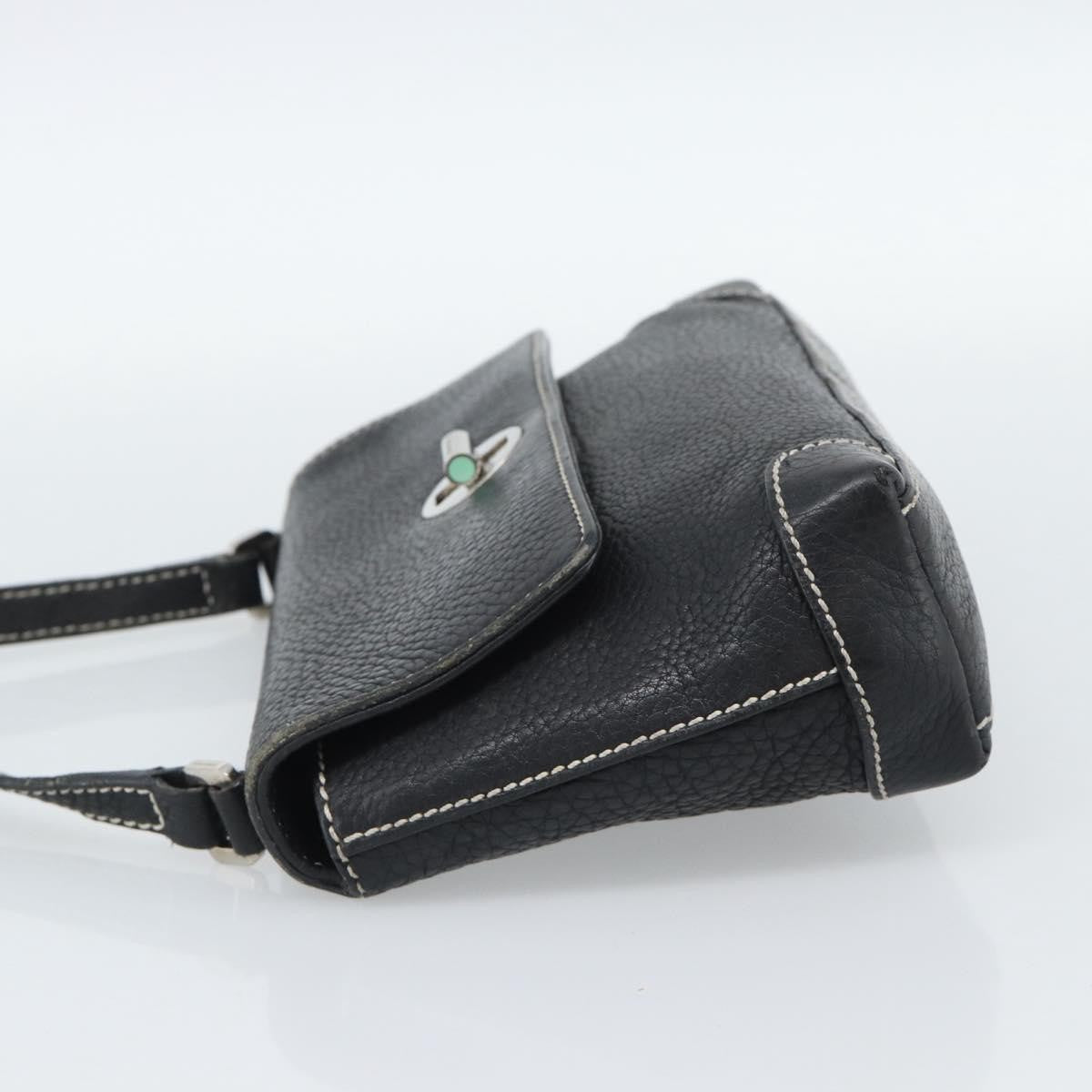 Tiffany & Co. Vintage Leather Black Leather Shoulder Bag Bag (Pre-Owned)