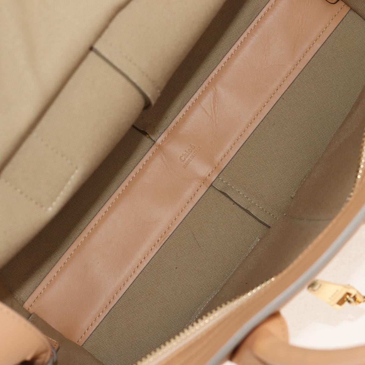 Chloe Cate Satchel Leather Beige Leather Tote Bag Bag (Pre-Owned)