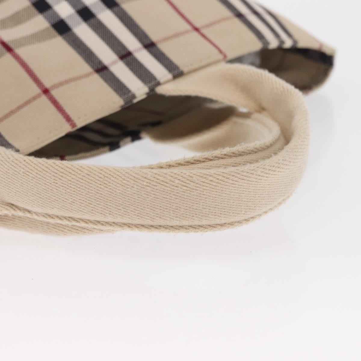 Burberry Nova Check Tote Canvas Check Pattern Beige Canvas Tote Bag Bag (Pre-Owned)