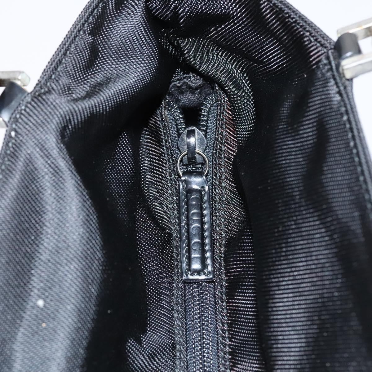 Gucci Vintage Bamboo Handle Nylon Black Nylon Tote Bag Bag (Pre-Owned)